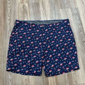 Navy Shorts with Red Solo Cup Design